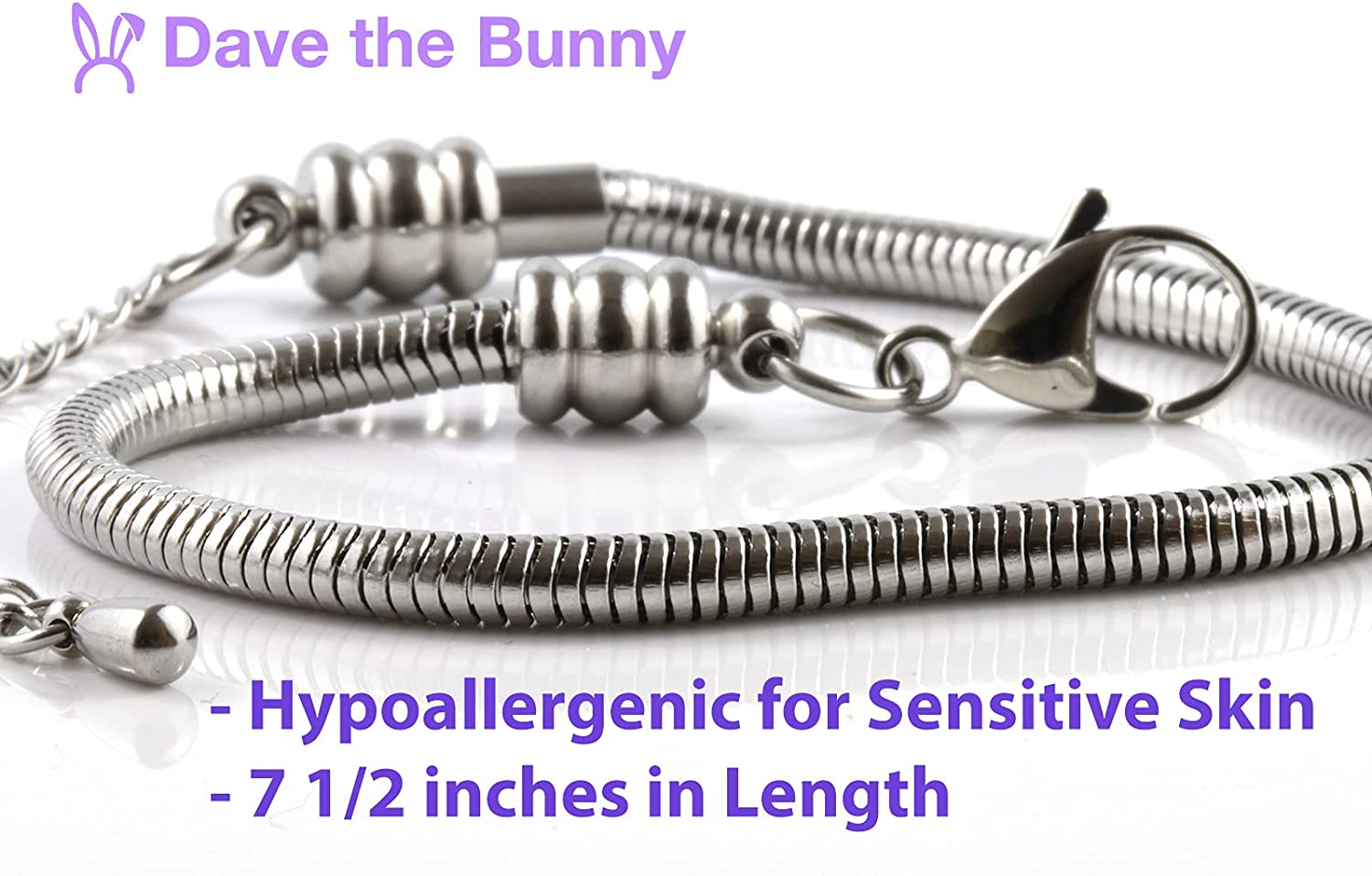 Clothes Pin Snake Chain Charm Bracelet